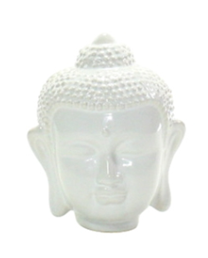 White Ceramic Buddha Head