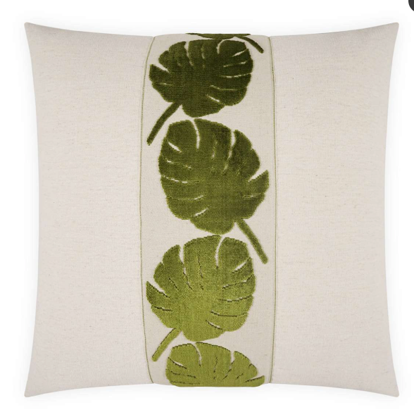 Palm Leaf Kiwi Pillow