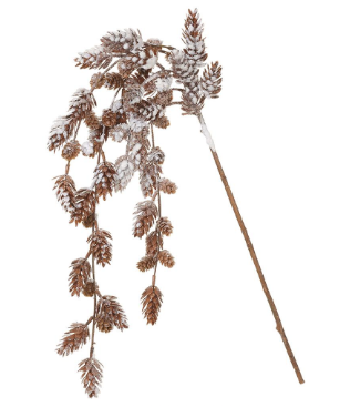 Snowy Pinecone Hanging Spray