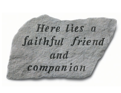 Here Lies a Faithful Companion Garden Stone