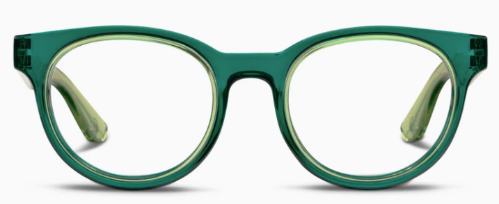 Olympia Teal/Light Green Reading Glasses by Peepers