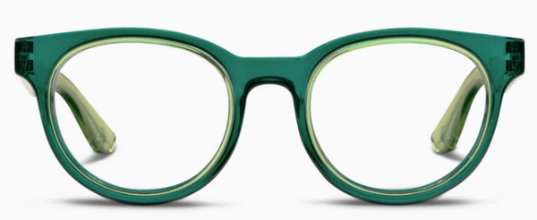 Olympia Teal/Light Green Reading Glasses by Peepers