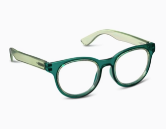 Olympia Teal/Light Green Reading Glasses by Peepers