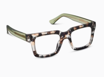 Spotlight Sand Quartz/Green Reading Glasses by Peepers