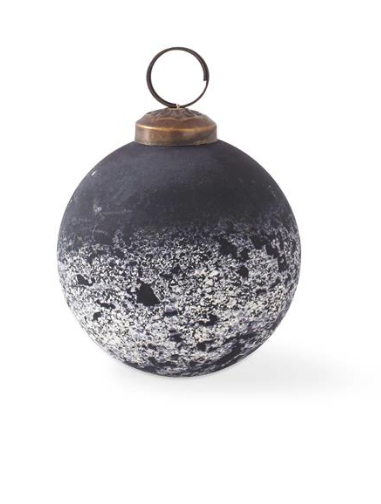 Black & White Speckle Glass Ornaments