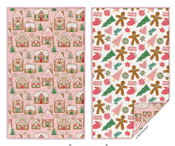 Patterned Microfiber Kitchen Dishtowels