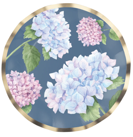 Hydrangea Wavy Paper Salad Plates by Sophistiplate