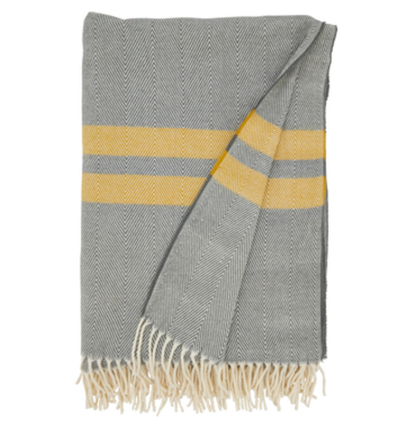 Striped Herringbone Throw