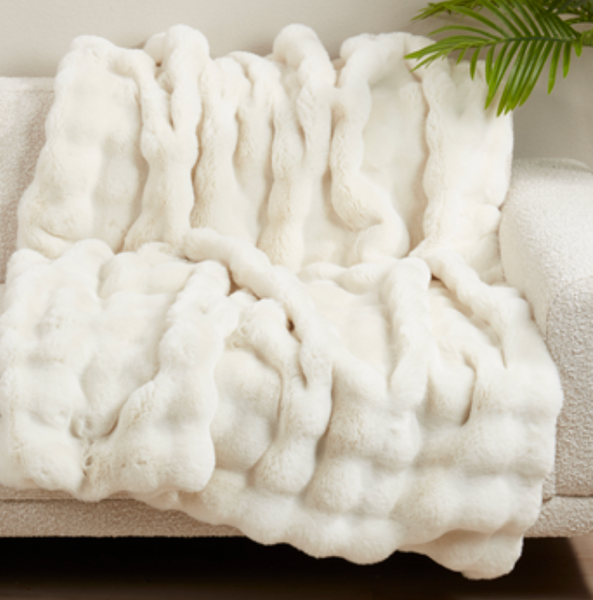 Bubble Faux Fur Throw
