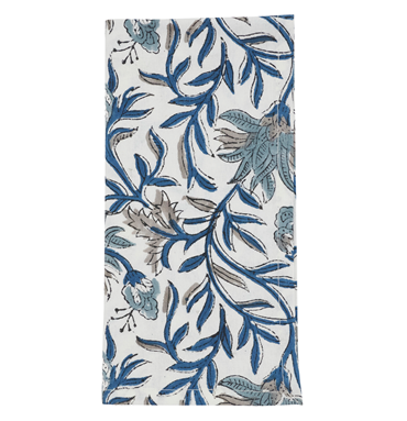 Blue Block Print Napkins