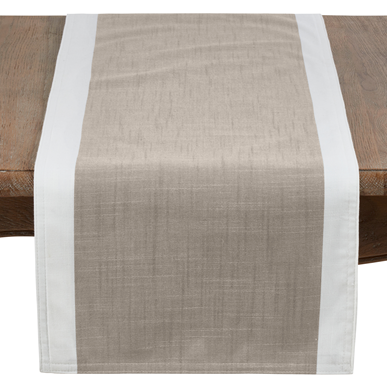 Natural Banded Border Runner