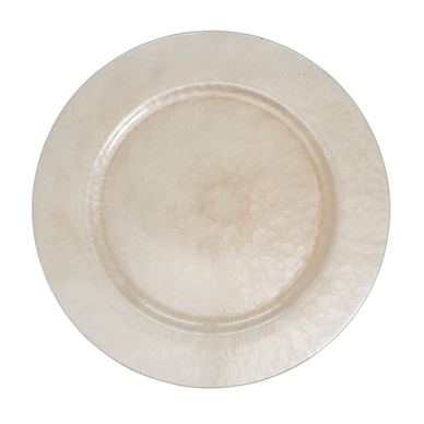 Gray Faux Mother of Pearl Charger