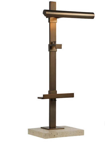 Lean On Me Lighted Easel - Travertine/Bronze