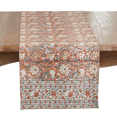 Rust Block Print Runner