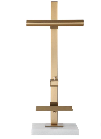 Lean On Me Lighted Easel - Marble/Brass