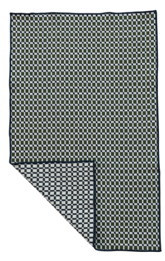 Navy & Green Checked Tea Towels