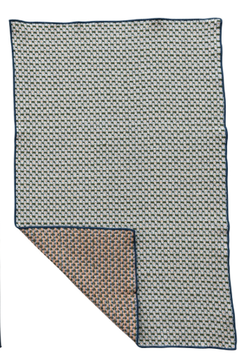 Navy & Green Checked Tea Towels