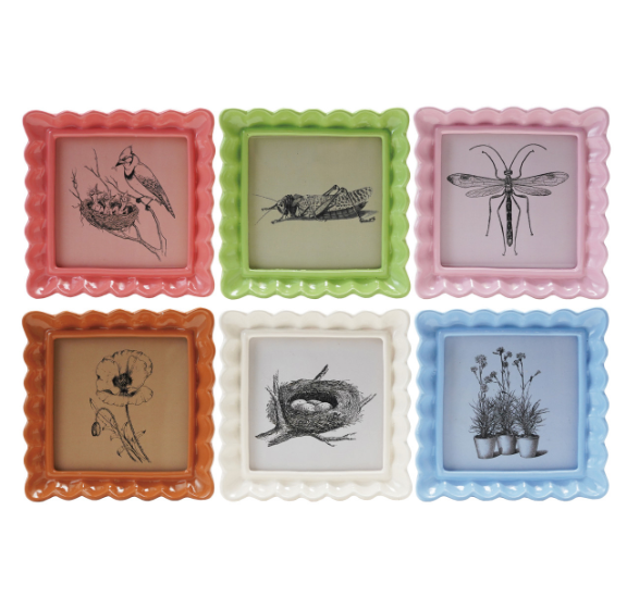 Scalloped Square Resin Photo Frames