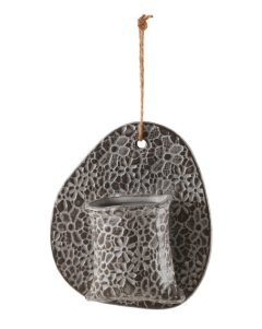 Embossed Stoneware Wall Vases