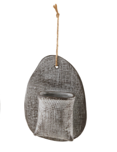 Embossed Stoneware Wall Vases