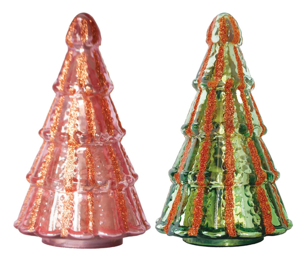 Embossed Mercury Glass Trees
