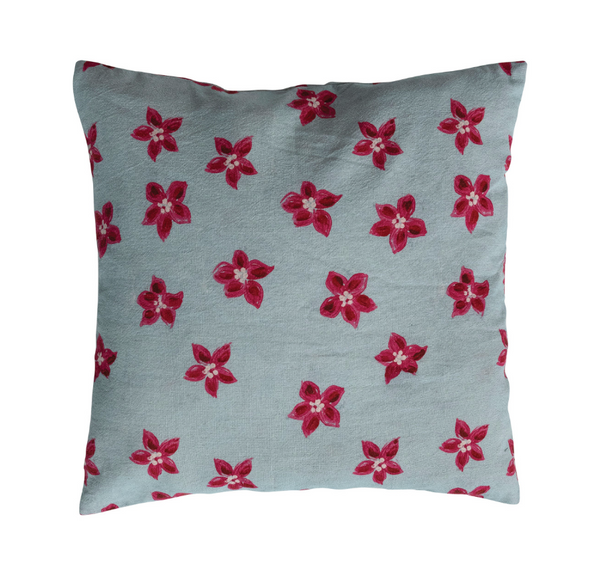 Deer & Floral Pillow