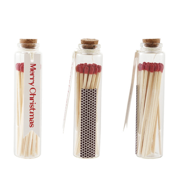 Christmas Glass Bottles of Matches