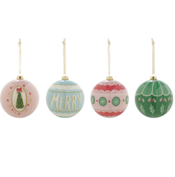 Christmas Decoupage Ball Ornaments