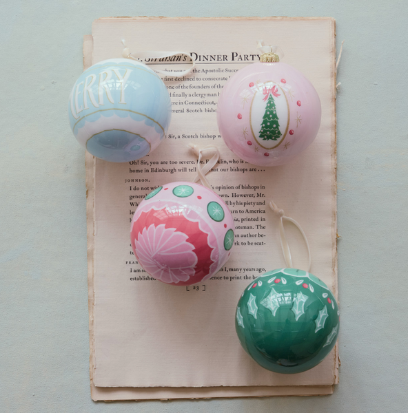 Christmas Decoupage Ball Ornaments
