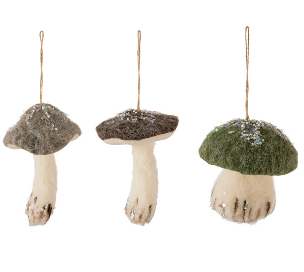 Felt Mushroom Ornaments
