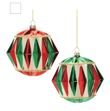 Christmas Red, Green & Gold Ornament