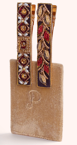 Embroidered Hair Bars
