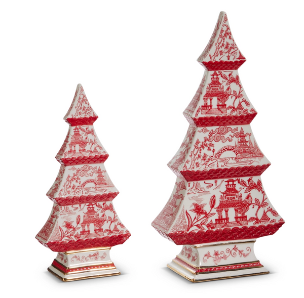 Red Chinoiserie Tree Set