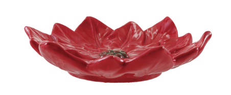 Poinsettia Ceramic Plate