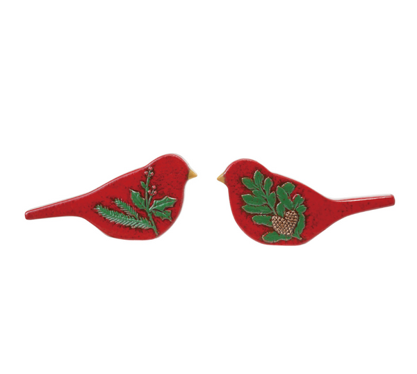 Botanical Embossed Birds