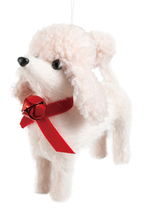 Fabric Poodle Ornaments