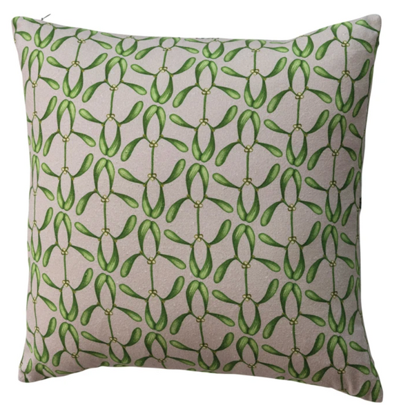 Holiday Swan Linen Pillow