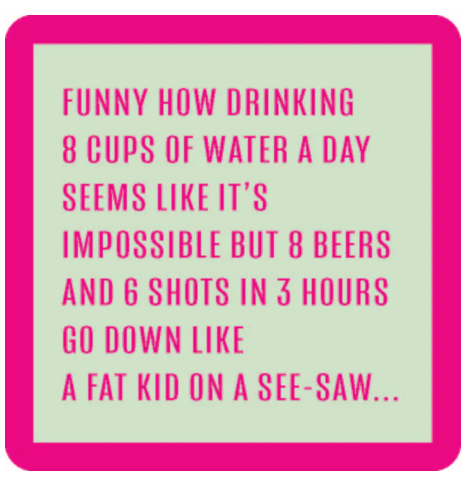 Drinks on Me Coasters by Sophistiplate