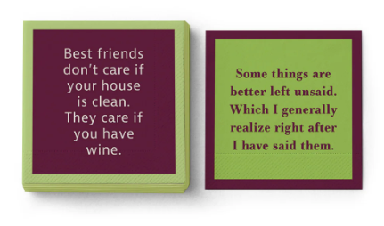 Drinks on Me Napkins by Sophistiplate