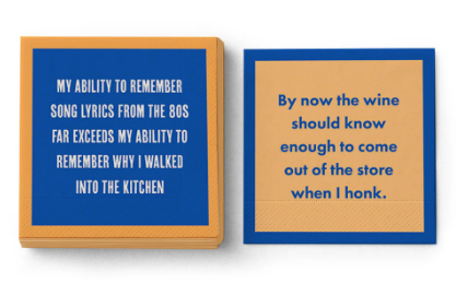 Drinks on Me Napkins by Sophistiplate