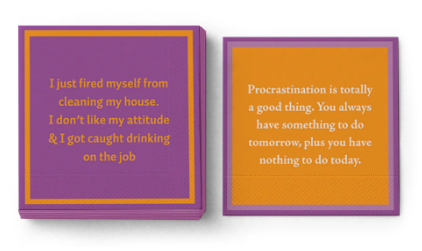 Drinks on Me Napkins by Sophistiplate