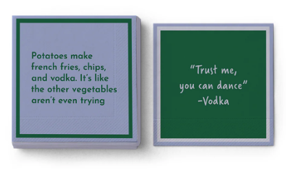 Drinks on Me Napkins by Sophistiplate