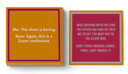 Drinks on Me Napkins by Sophistiplate