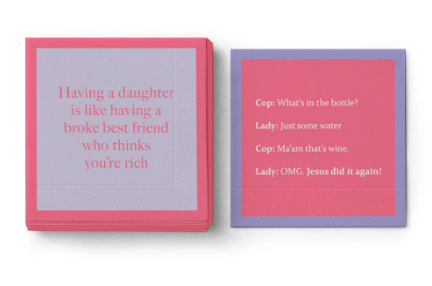 Drinks on Me Napkins by Sophistiplate