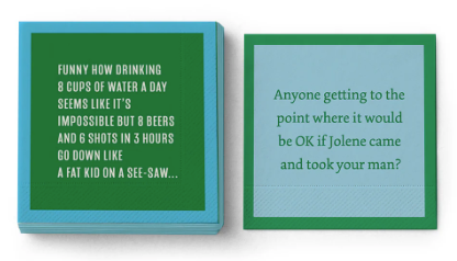 Drinks on Me Napkins by Sophistiplate