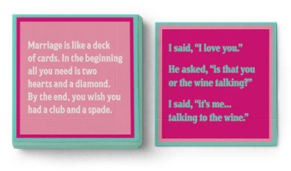 Drinks on Me Napkins by Sophistiplate