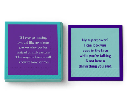 Drinks on Me Napkins by Sophistiplate