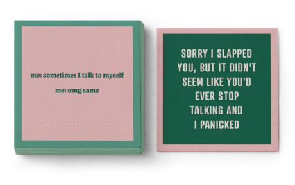 Drinks on Me Napkins by Sophistiplate