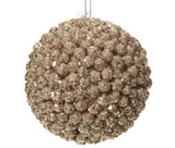 Gold Glitter Berry Ball Ornament