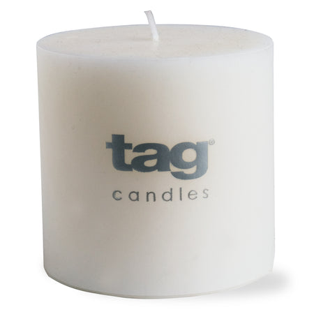 Chapel Candle-  White 10x3 Pillar by Tag